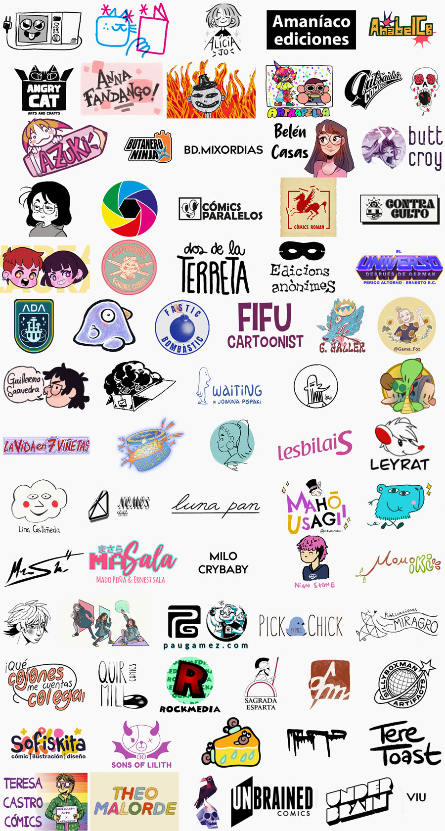 Logotips dels expositors de Oh! comics 2023