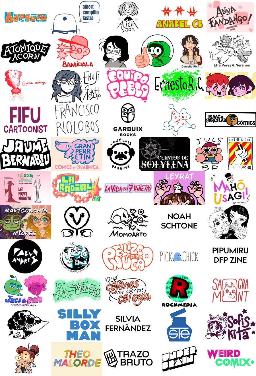 logotips dels expositors d'Oh! Comics Fest Barcelona 2026